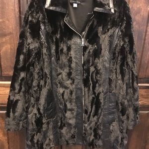 Faux fur/leather coat